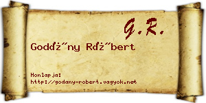 Godány Róbert névjegykártya